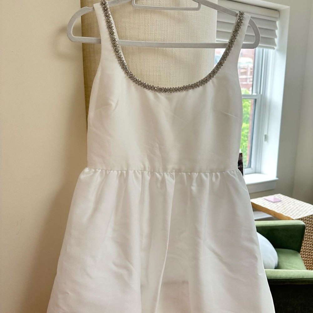 Self-Portrait White and Cream Embellished Sundress